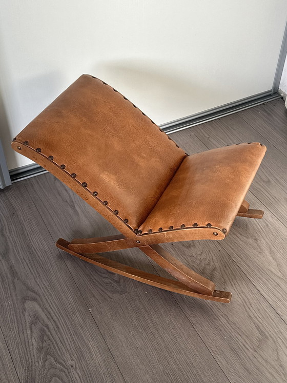 Image 1 of Vintage Leg Swing Footstool Footstool Stool