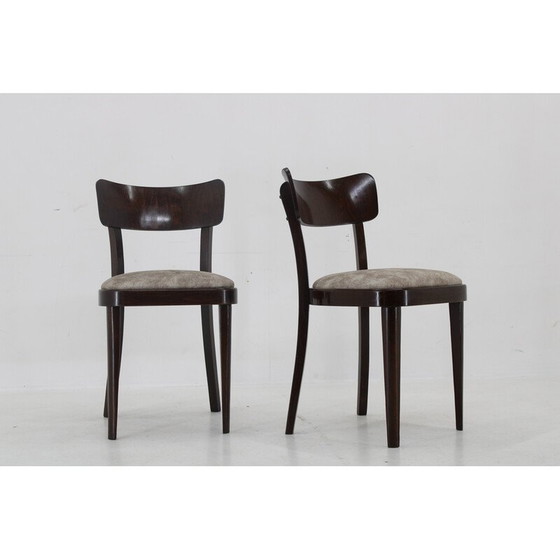 Image 1 of Set of 4 vintage wooden chairs Thonet by Michael Thonet, Czechoslovakia 1950s