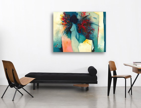 Image 1 of Original Lithograph - Femme Au Bouquet - Claude Gaveau - Artist's Proof - 1980