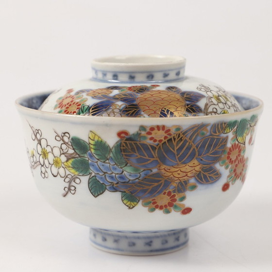 Image 1 of Set Of 4 Japanese Lidded Bowls