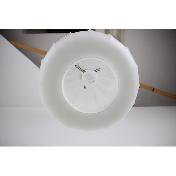 Image 1 of Vintage pendant lamp in milk glass and chrome steel, Czechoslovakia 1970