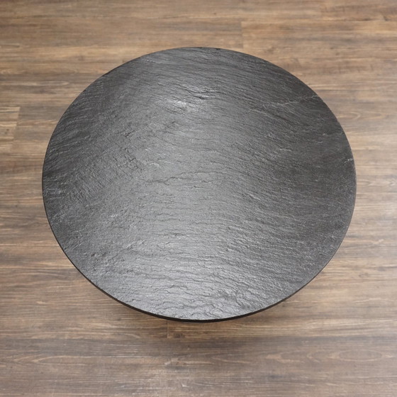 Image 1 of 70s side table | Mid - Century aluminum tulip slate top