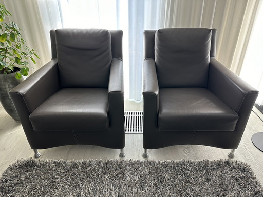 Leolux Sofa + 2 Armchairs Model Paian