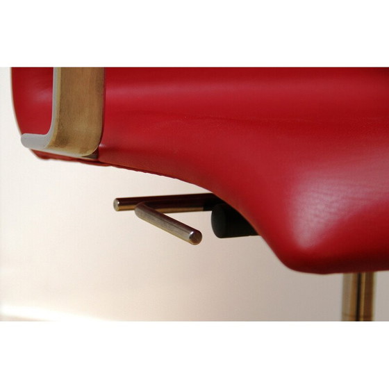 Image 1 of Set of 8 vintage office chairs in chrome aluminum and leather by Arne Jacobsen for Fritz Hansen