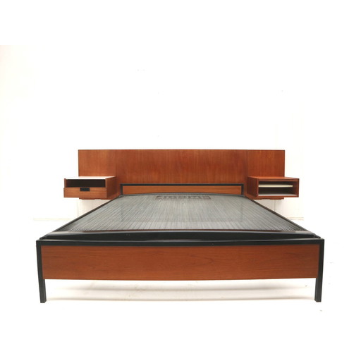 Vintage 2-Person Bed By Cees Braakman For Pastoe From The Japanese Series