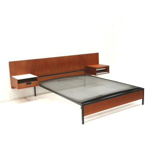 Vintage 2-Person Bed By Cees Braakman For Pastoe From The Japanese Series