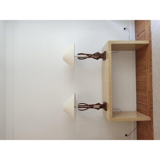 Image 1 of Vintage lacquered wood console, 1970