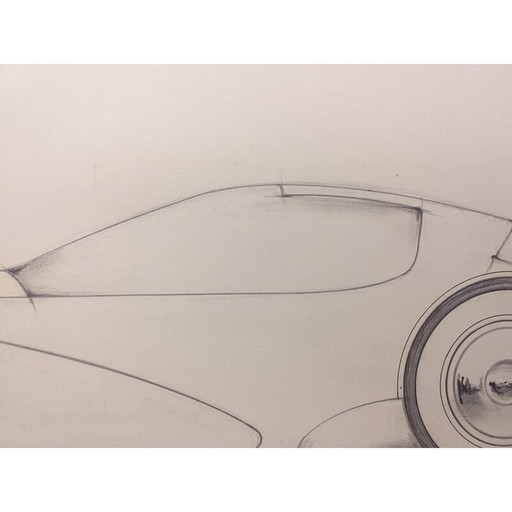 Dibujo antiguo "Grand coupé 1" de André Ferrand, 1998