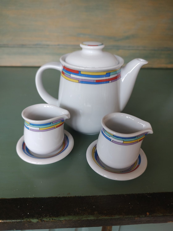 Image 1 of 35 Piece Dinnerware Azrberg Daily Rainbow