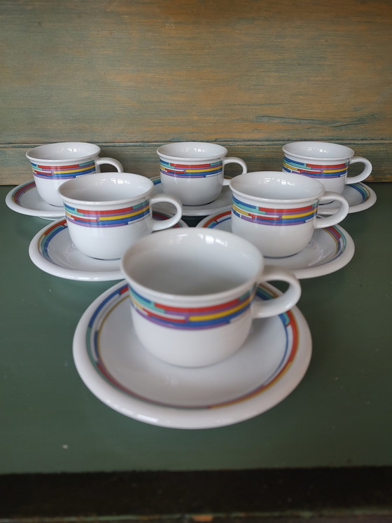 Image 1 of 35 Piece Dinnerware Azrberg Daily Rainbow