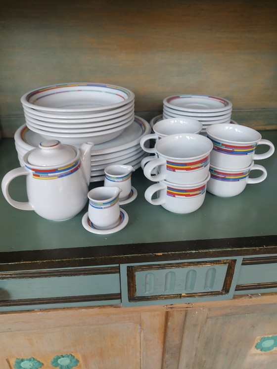 Image 1 of 35 Piece Dinnerware Azrberg Daily Rainbow