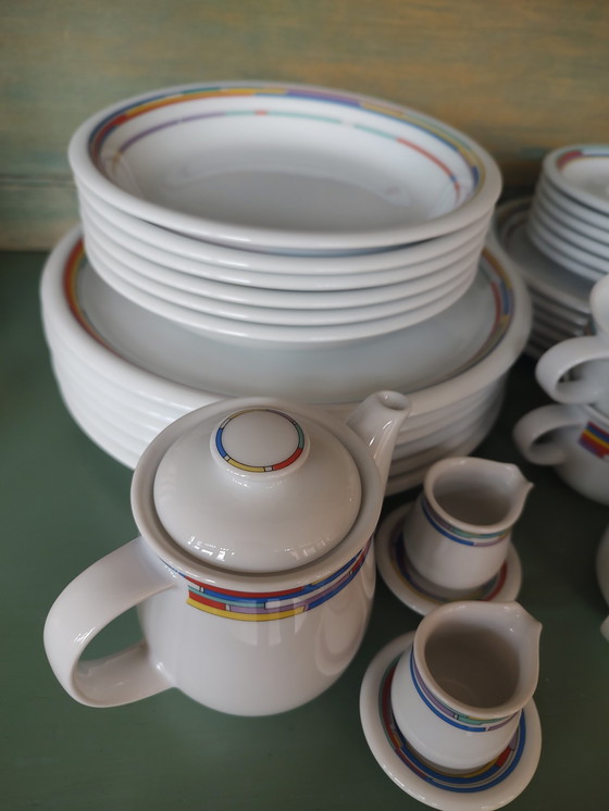 Image 1 of 35 Piece Dinnerware Azrberg Daily Rainbow