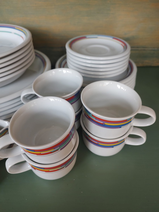 Image 1 of 35 Piece Dinnerware Azrberg Daily Rainbow