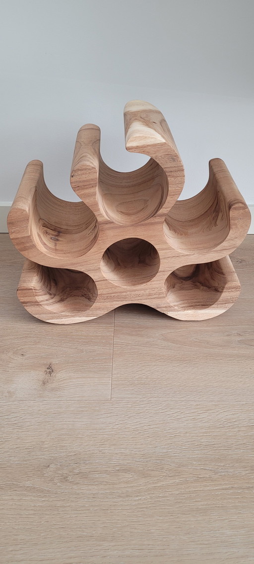 Wine Rack Suar Wood