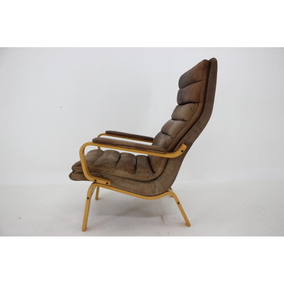 Image 1 of Poltrona vintage in pelle "Contino" di Yngve Ekström, Svezia, anni '70