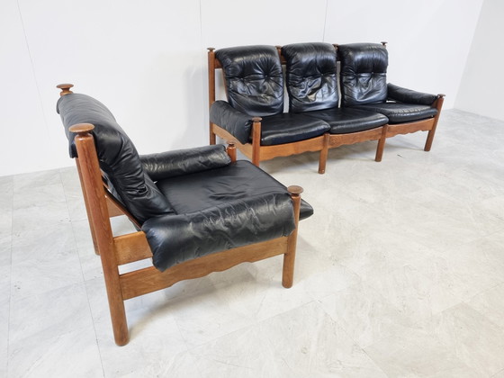 Image 1 of Set of vintage brutalist sofa's, 1970s