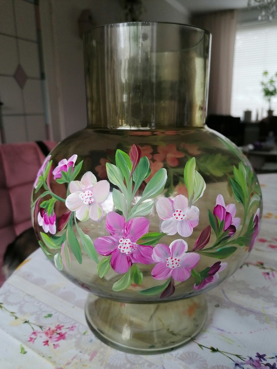 Image 1 of Hand-painted Vase, Artist Evalien Ritmeester