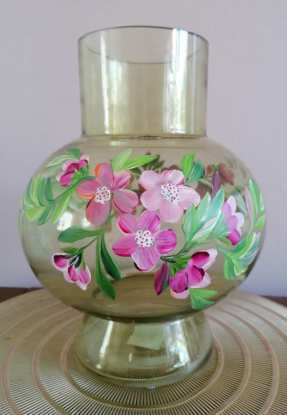 Image 1 of Hand-painted Vase, Artist Evalien Ritmeester