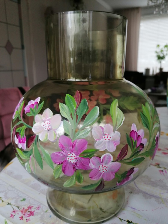 Image 1 of Hand-painted Vase, Artist Evalien Ritmeester