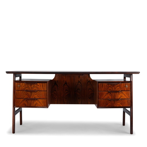 Rosewood Model 75 Desk By Gunni Omann For Omann Jun Mobelfabrik, 1960S