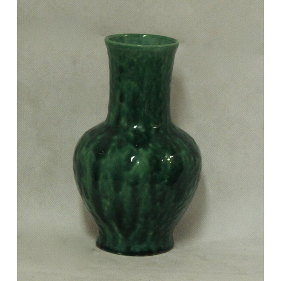 Image 1 of Vaso vintage in ceramica verde di Edmond Lachenal, 1930