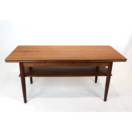 Image 1 of Vintage teak extendable coffee table, Denmark 1960