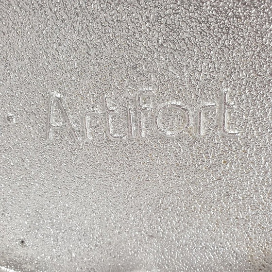 Image 1 of Round vintage coffee table in wood and aluminum by Pierre Paulin for Artifort, 1960