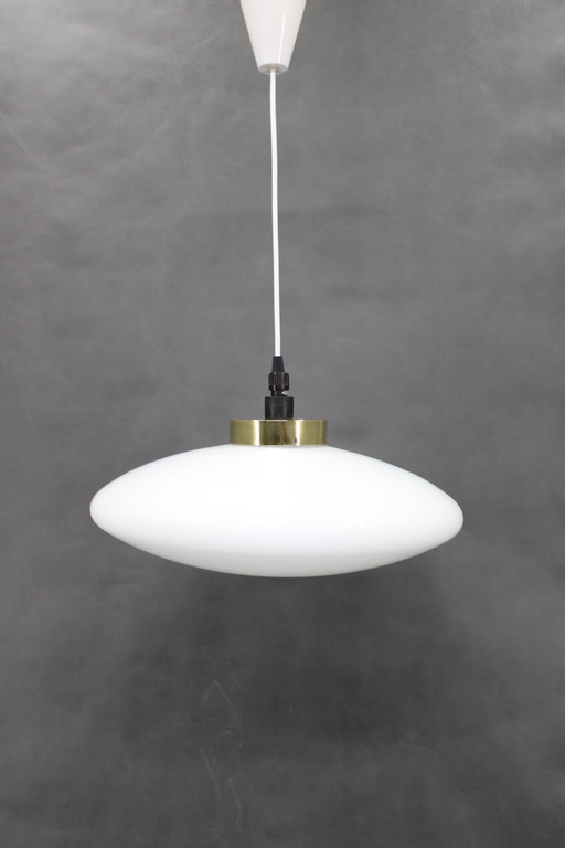 1970S Ufo Glass Pendant Light, Czechoslovakia