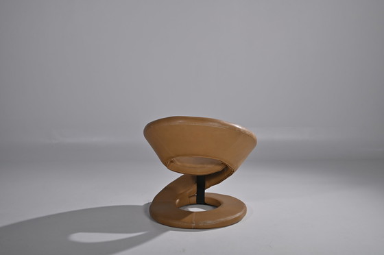 Image 1 of Chaise en cuir cognac Jaymar Spiral