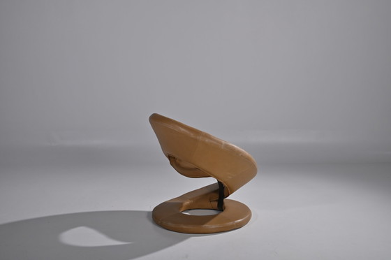 Image 1 of Cognac Jaymar Spiral Leather Chair