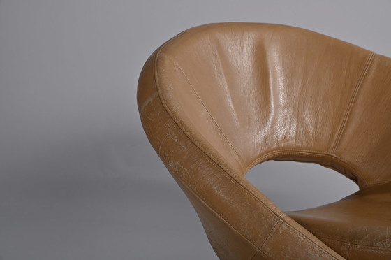 Image 1 of Cognac Jaymar Spiral Leather Chair