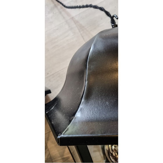 Image 1 of Coppia di lanterne vintage in resina epossidica nera satinata, 1940