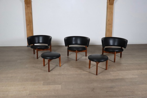 Image 1 of Sven Ellekaer Lounge Chairs And Stools Christian Linneberg 1962