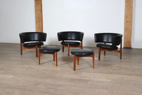 Image 1 of Sven Ellekaer Lounge Chairs And Stools Christian Linneberg 1962