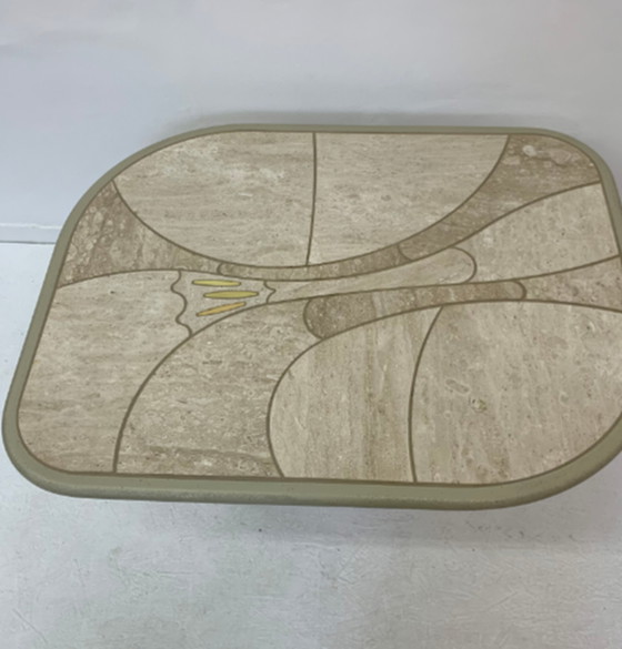 Image 1 of Table basse en travertin, design Mid Century, années 1970