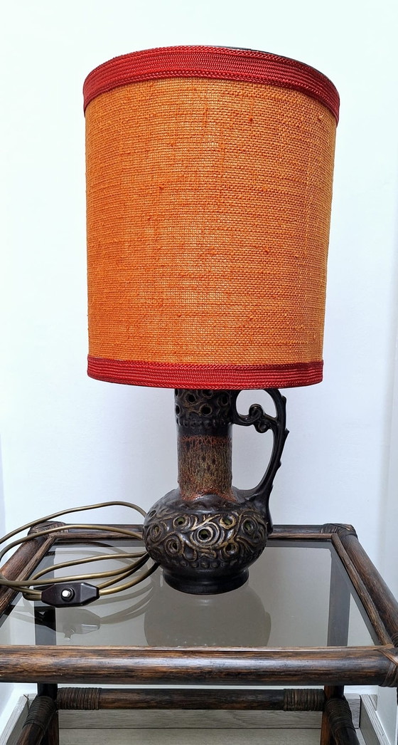 Image 1 of Lampe à lave grasse en céramique vintage W-Allemagne 70's
