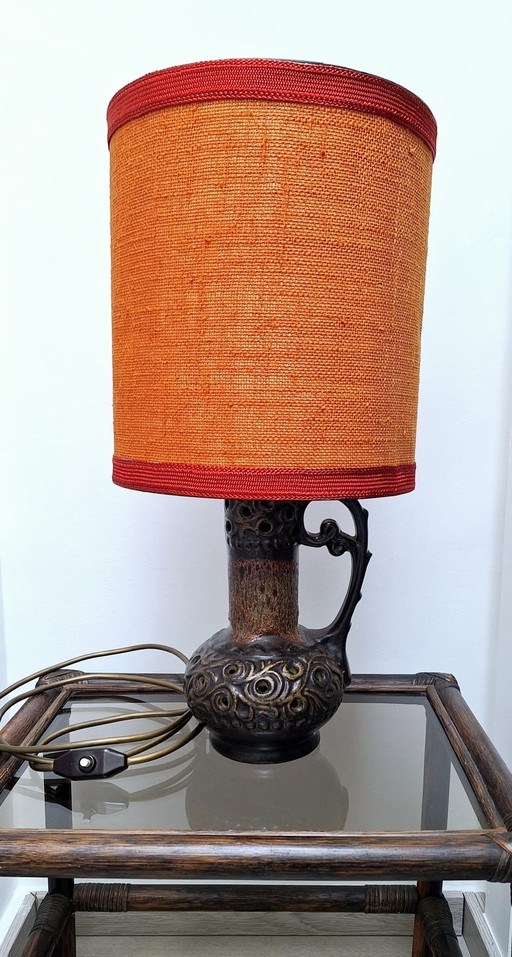 Lampada lava Fat in ceramica vintage W-Germany, anni '70