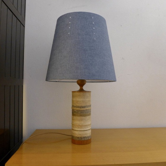 Image 1 of Lámpara vintage escandinava de teca y cuerda