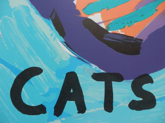 Image 1 of Karel Appel-----Happy Cat Color lithograph from 1978