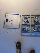 Lampada a sospensione Kreon con 4 faretti