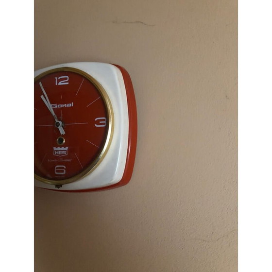 Image 1 of Orologio da parete vintage in cassa di metallo pesante, India