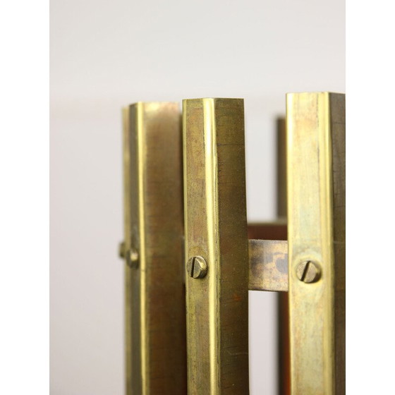 Image 1 of Lampada a sospensione vintage in ottone Cage, Italia 1970