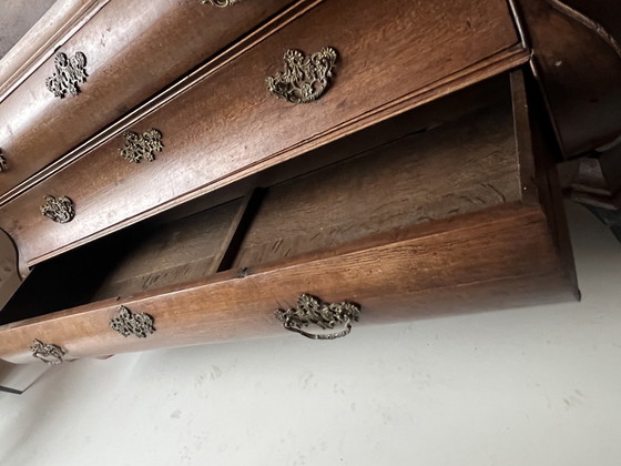 Image 1 of Antique Dutch Cabinet With Black crest