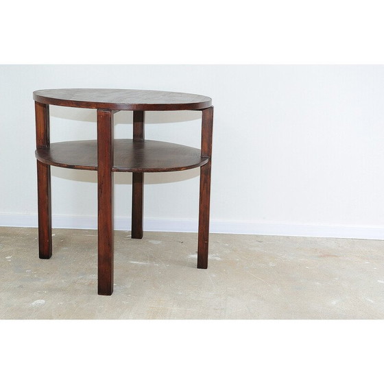 Image 1 of Vintage round pine coffee table, Czechoslovakia 1970