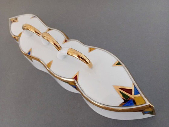 Image 1 of Hungarian De!Forma Design Group /Monika Bedécs /Zsolnay Postmodern Box With Lid 1997