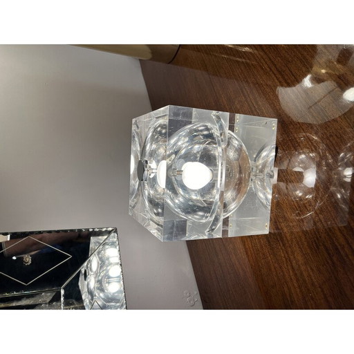 Vintage Cubosfera lamp in plexiglass by Alessandro Mendini, 1970