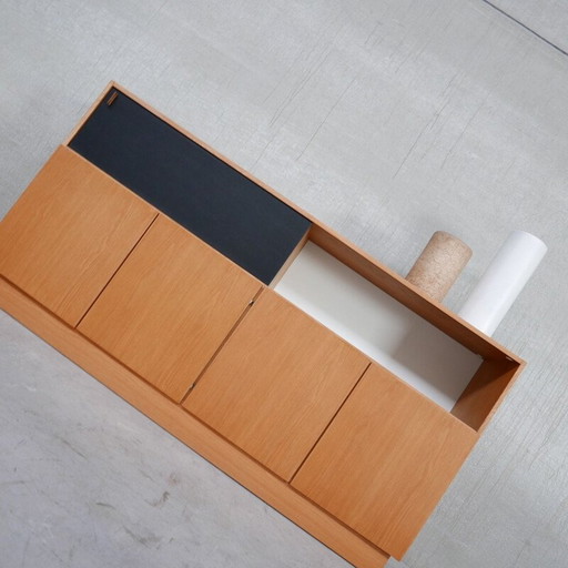 Mid-century modernist sideboard with 4 doors by De Coene