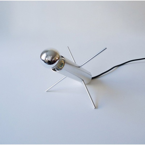 Image 1 of Lampada da tavolo vintage modernista a forma di cricket di Otto Wasch per Raak Amsterdam, 1960