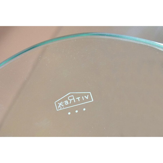 Image 1 of Tavolino da caffè vintage Arlecchino in metallo e cristallo di Edoardo Poli per Vitrex, Italia 1960