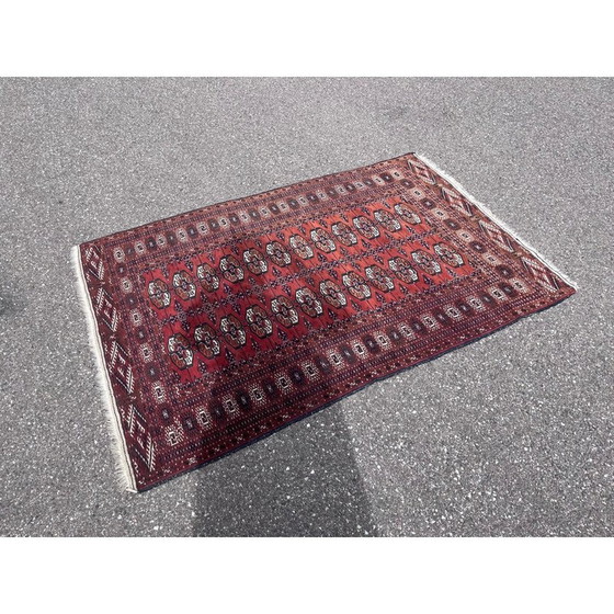Image 1 of Vintage hand-knotted Afghan rug, 1970